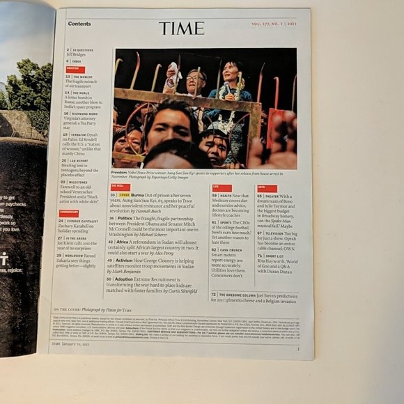Time Magazine The Fighter January 10 2011 Burma's Aung San Suu Kyi - Picture 6 of 13